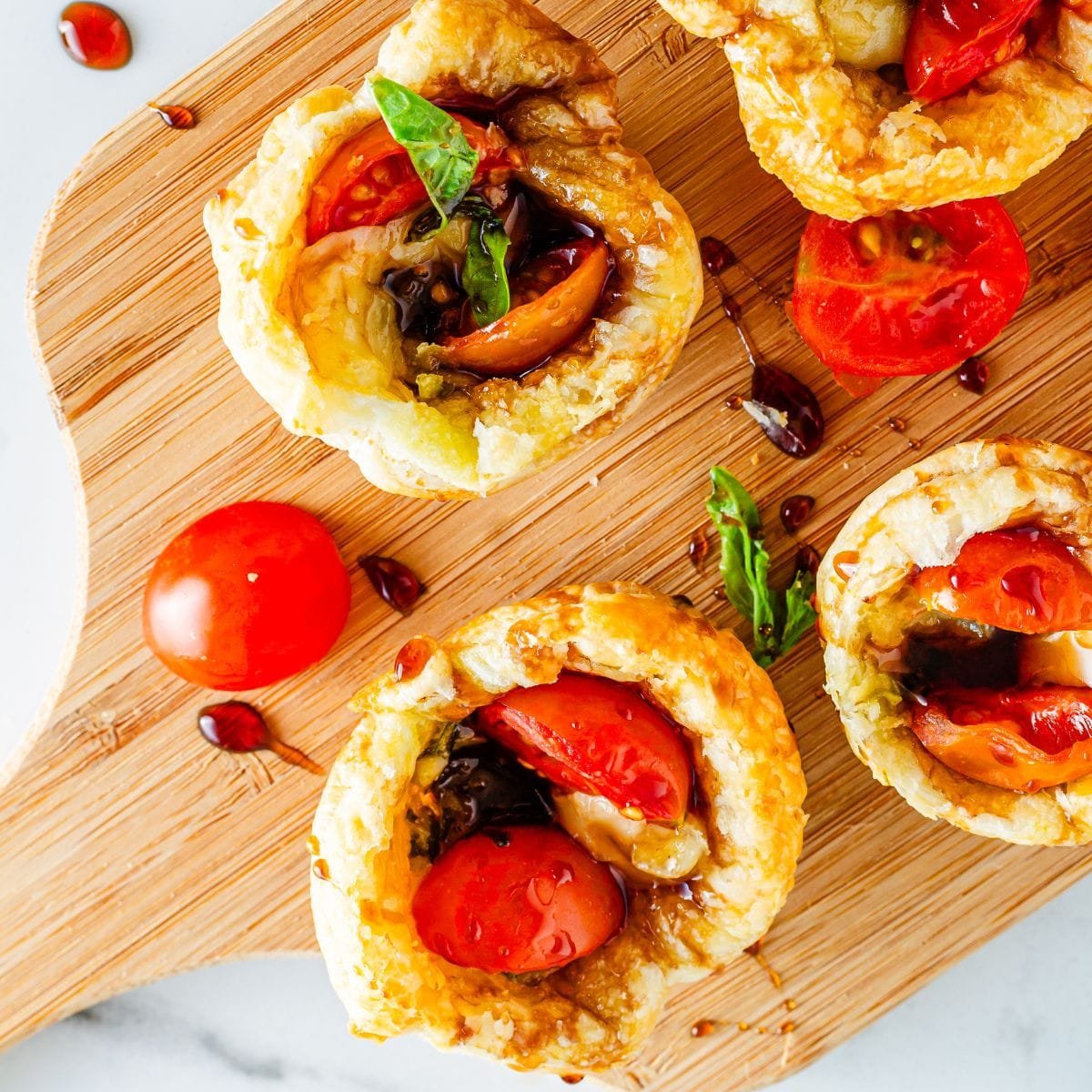 Caprese Puff Pastry Bites – Walking On Sunshine Recipes