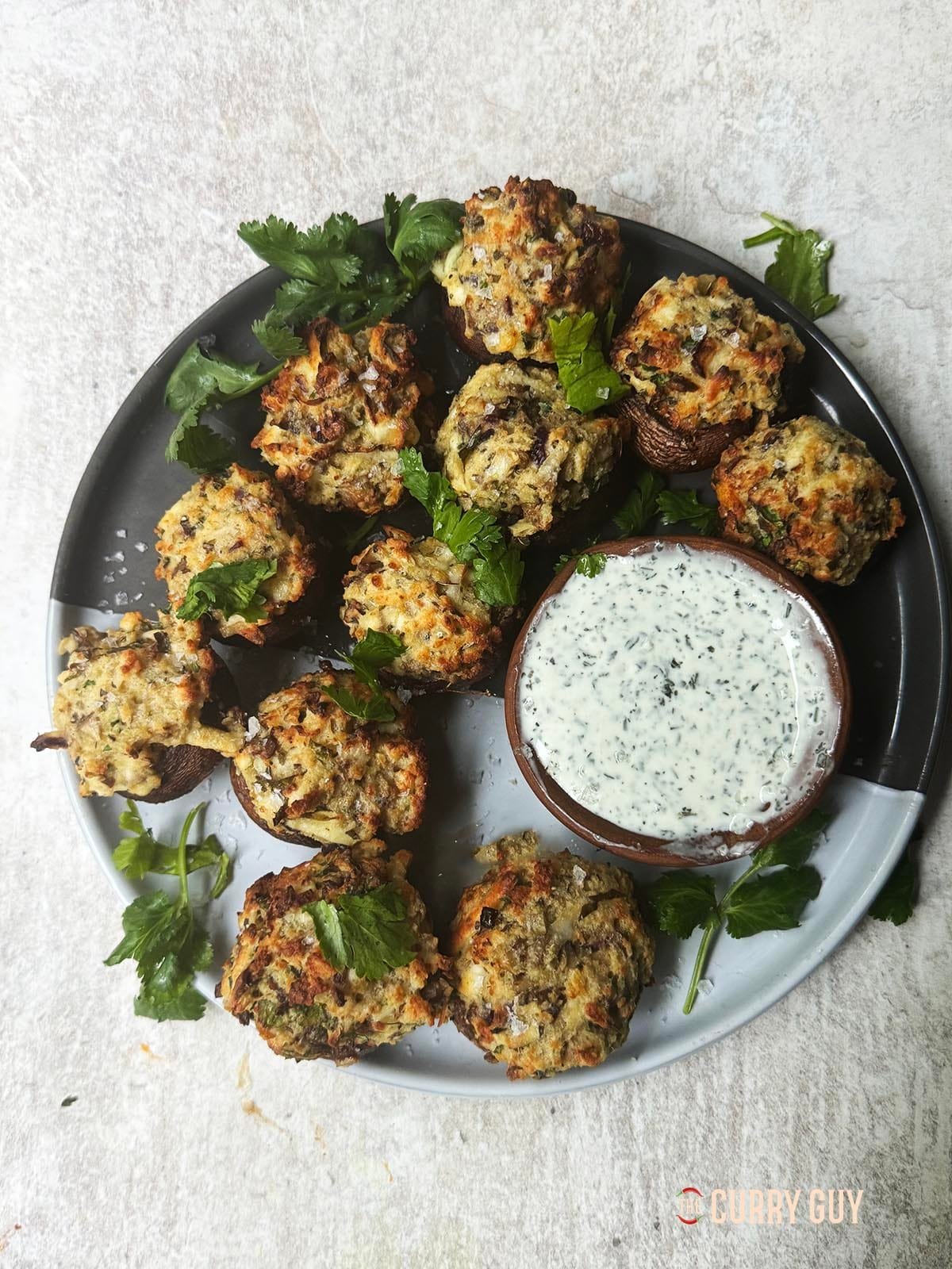 Air Fryer Stuffed Mushrooms | The Curry Guy