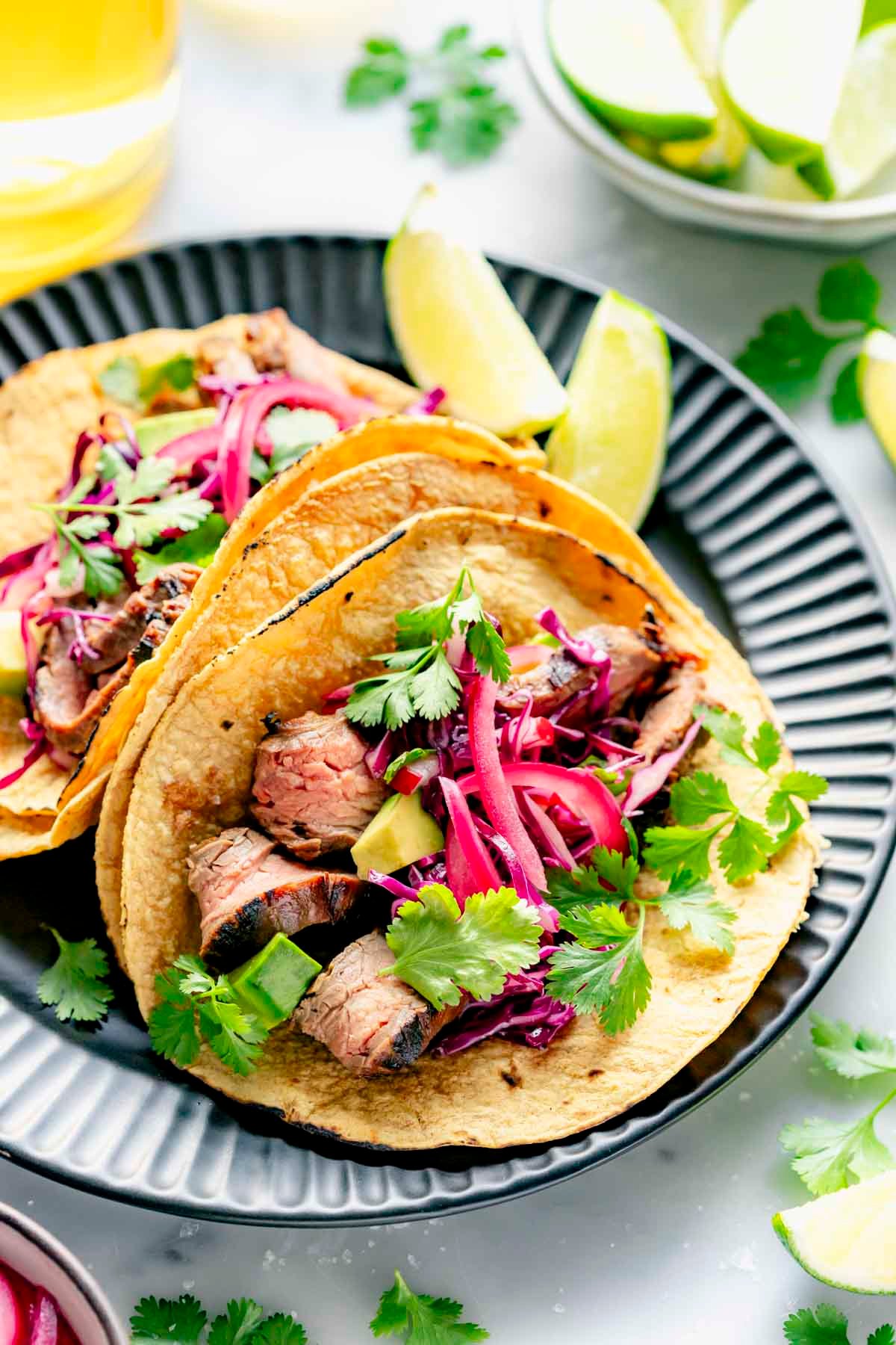 Marinated Grilled Flank Steak Tacos Recipe