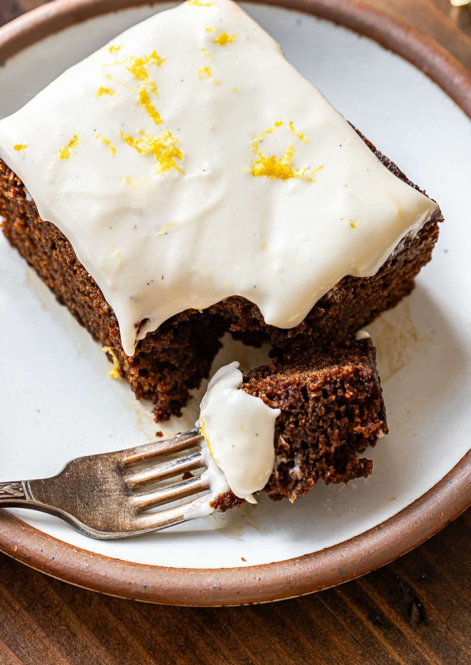 Gingerbread Cake with Lemon Cream Cheese Frosting