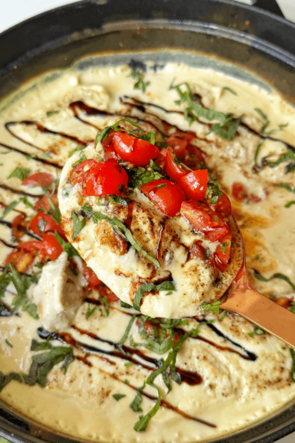 Creamy Bruschetta Chicken Bake | Myriad Recipes
