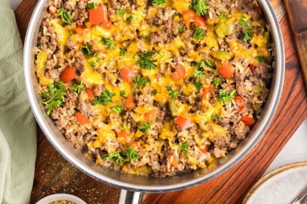 Hamburger Rice Skillet – Recipes Simple