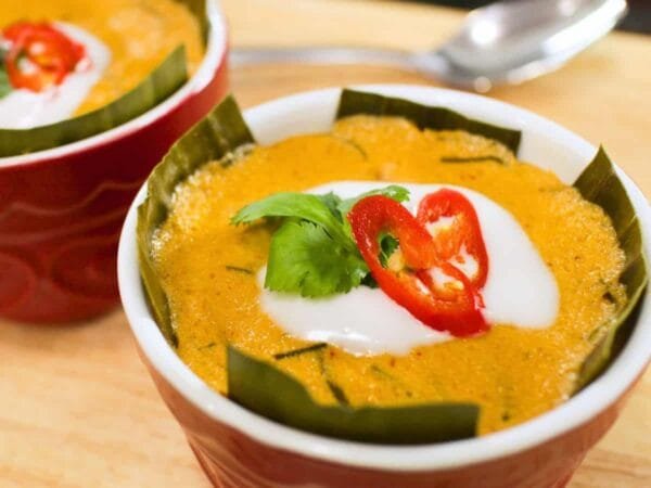 “Haw Mok” Thai Steamed Red Curry