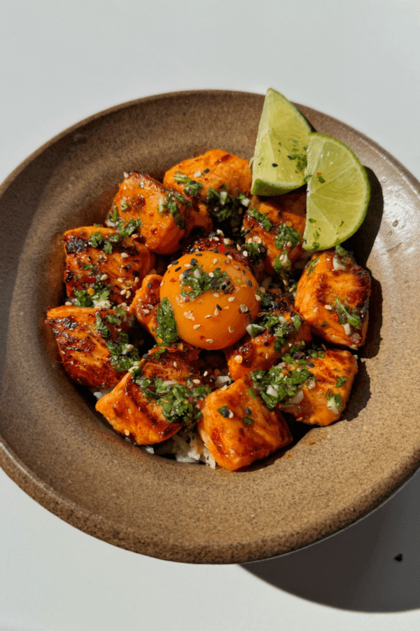 Easy Salmon and Avocado Rice Bowl