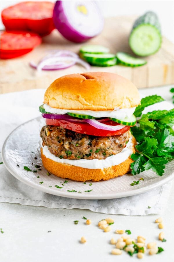 Grilled Middle Eastern Turkey Burgers