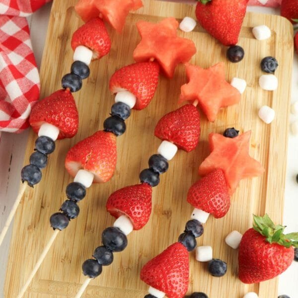 4th of July Fruit Kabobs